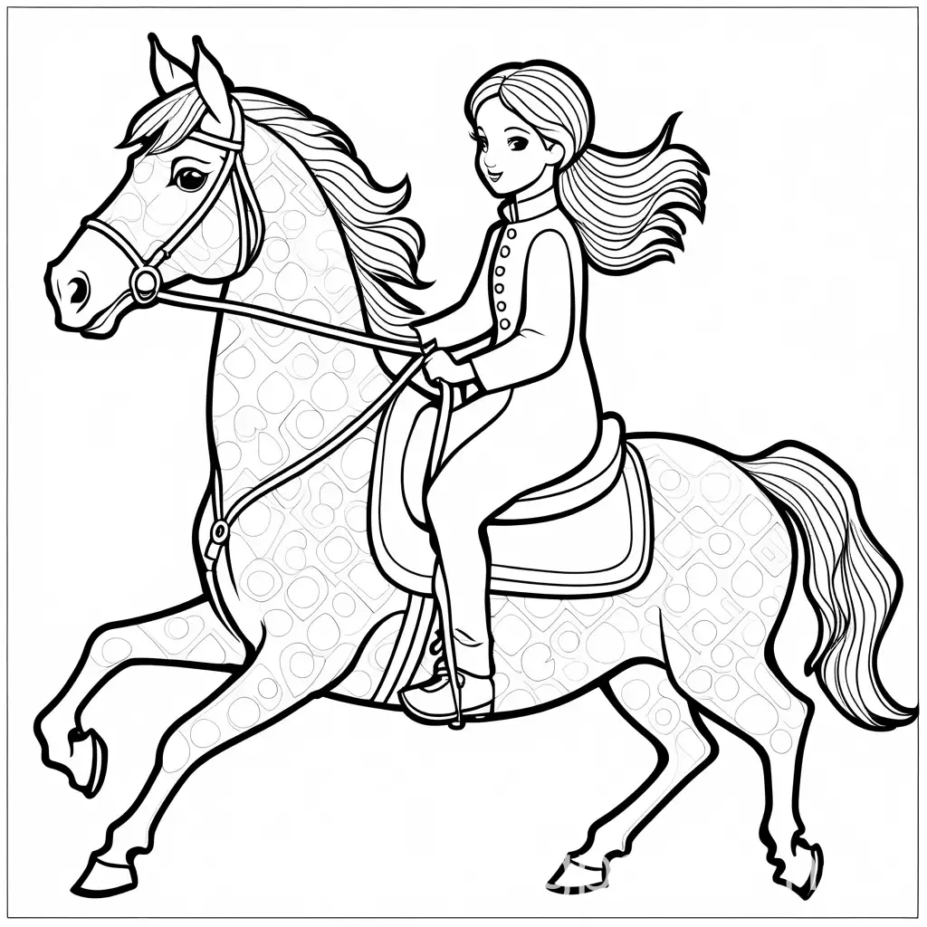 Young-Girl-Riding-a-Pony-Simple-Coloring-Page-for-Kids