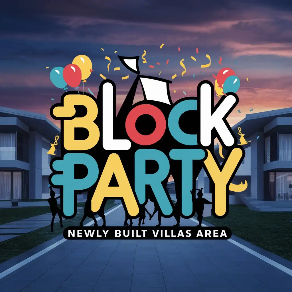 Block Party in Newly Built Villas Area Celebration