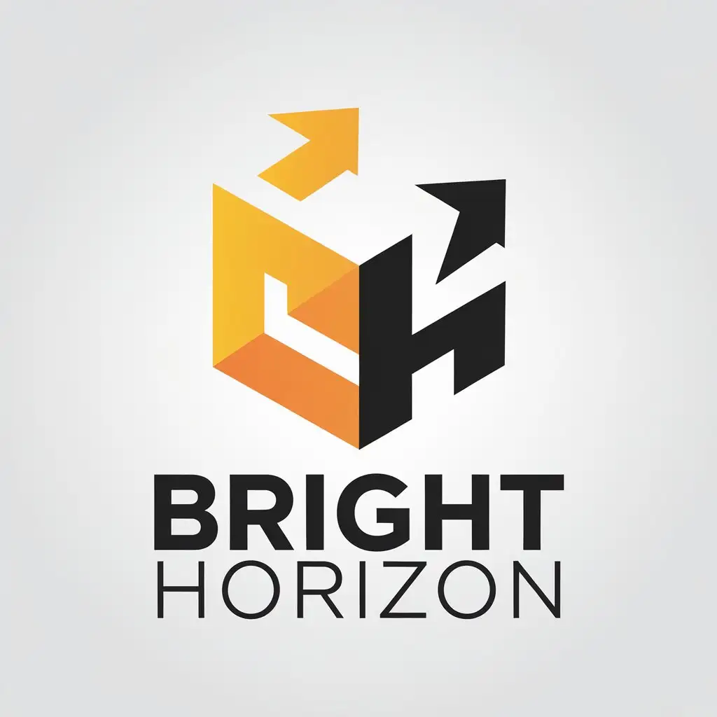 LOGO Design For Bright Horizon Vector Design with 2D Horizon Bet Internet Industry