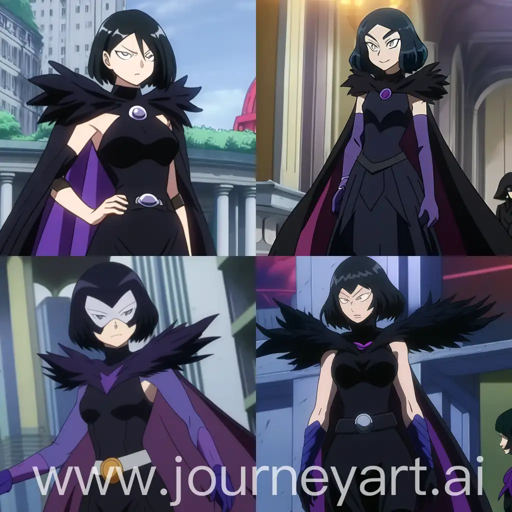 Teen-Titans-Raven-Cosplay-in-Black-Dress