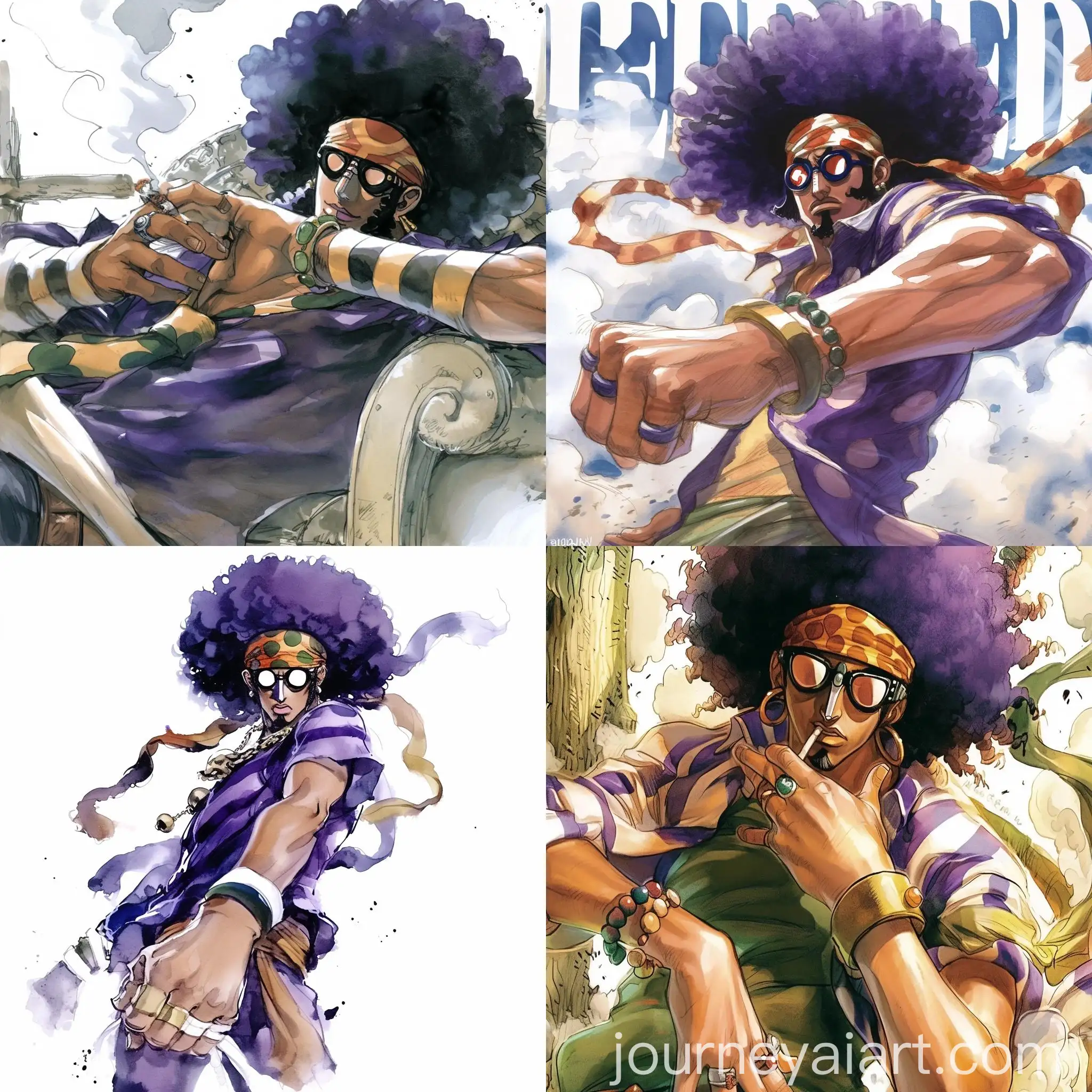 Watercolor-Pirate-Character-from-Manga-One-Piece