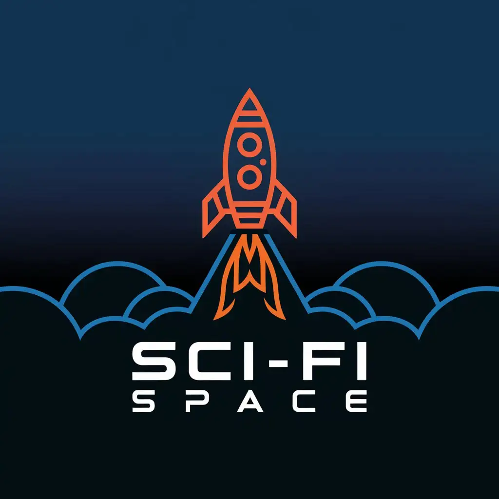 LOGO Design for SciFi Space Cartoonish Style with Cosmic Elements