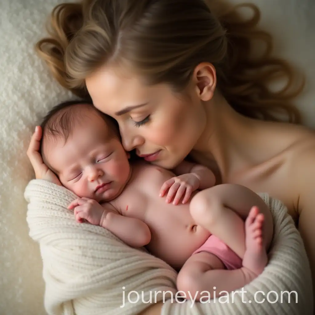 Mother-and-Newborn-Baby-Sleeping-SkintoSkin