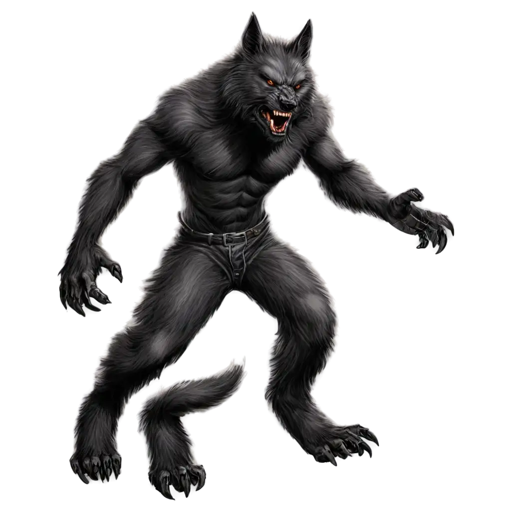 HighQuality-Black-Werewolf-PNG-Image-for-Multiple-Applications