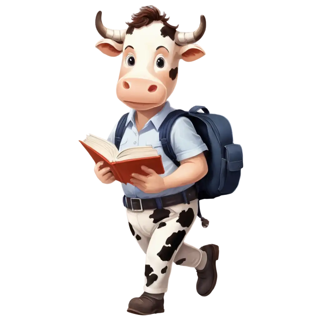 Cow-Carrying-Book-PNG-Image-for-Creative-and-Educational-Use