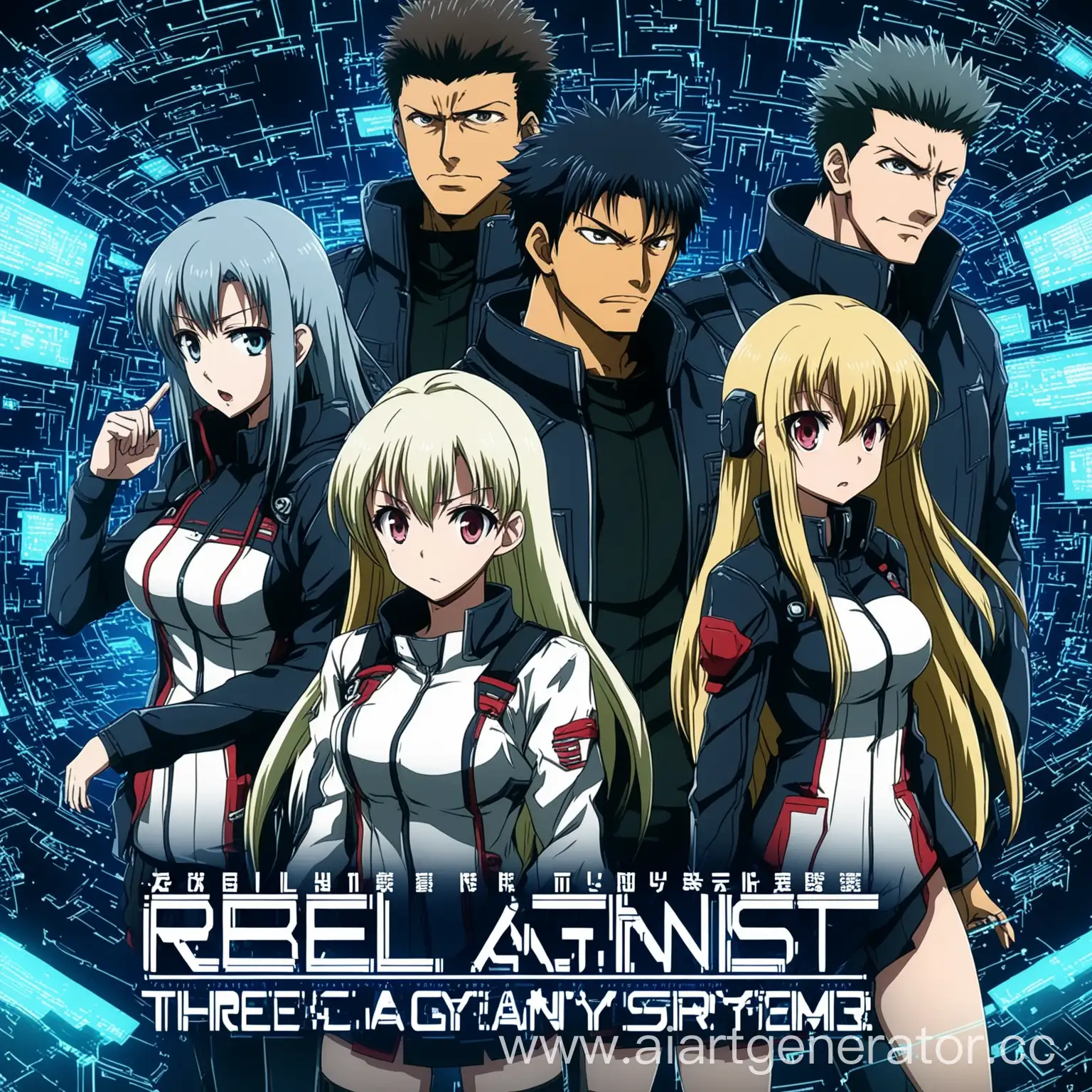 Anime-Cover-Rebel-Against-Cyber-System-with-Three-Guys-and-Three-Girls