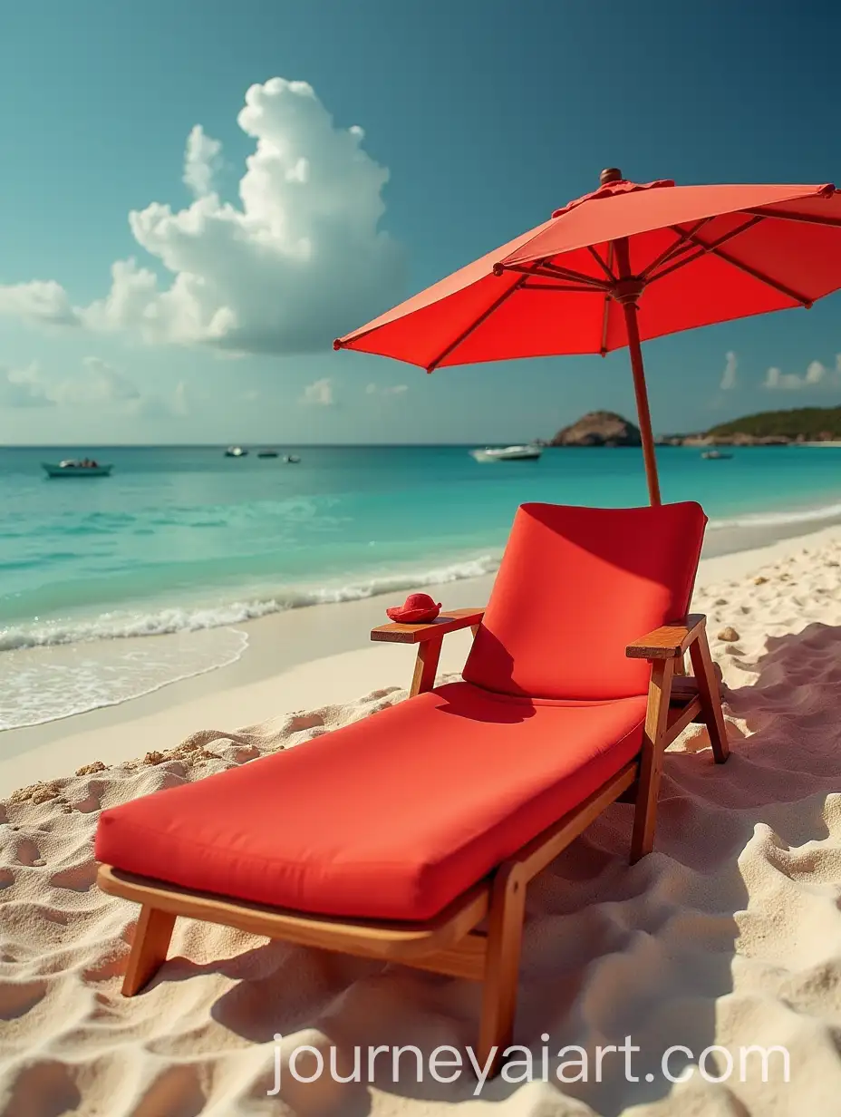 Vibrant-Red-Summer-Beach-Vibe-with-Sun-and-Sand