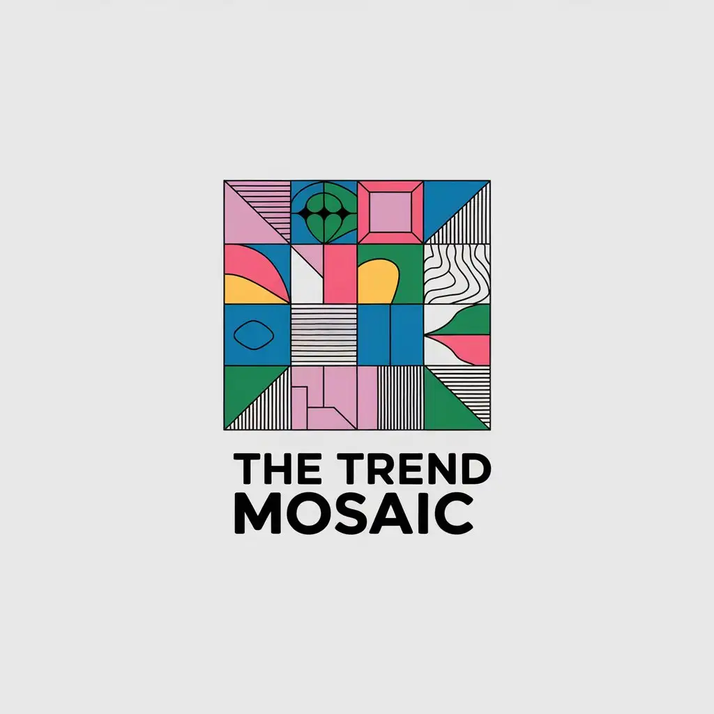 LOGO Design for The Trend Mosaic Vector Design with Mosaic Symbol and Clear Background