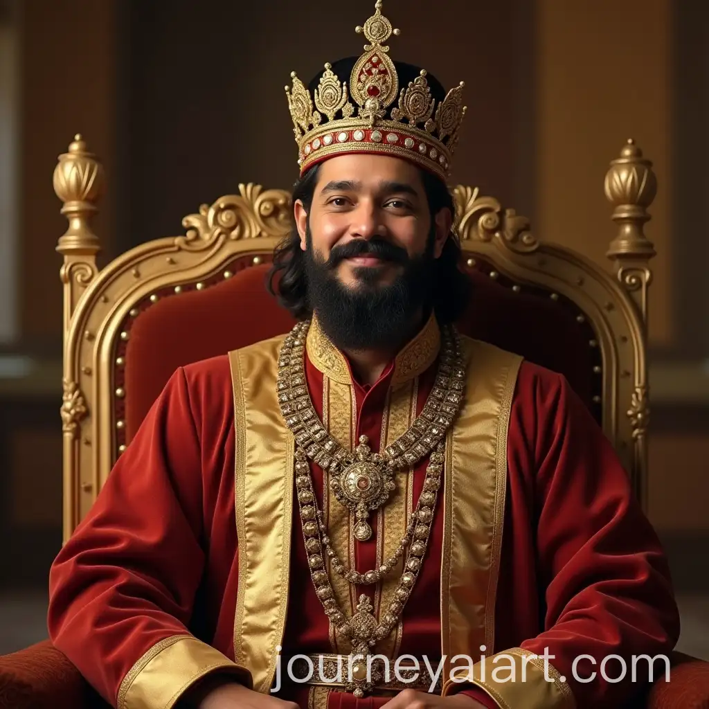 Majestic-Akbar-on-Royal-Throne-in-Lavish-Court-Setting