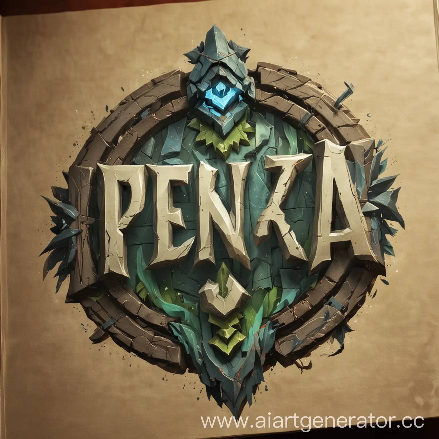 слово "PENKA", написано в книге по Dota 2