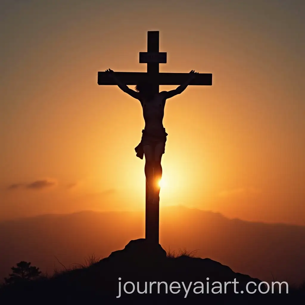 AI-Image-ExpansionCrucifixion-of-Christ-at-Sunset-with-Dramatic-Sky
