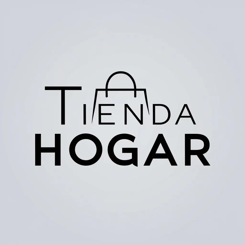 LOGO Design for Tienda Hogar Store Bag Symbol for Home Family Industry with Clear Background