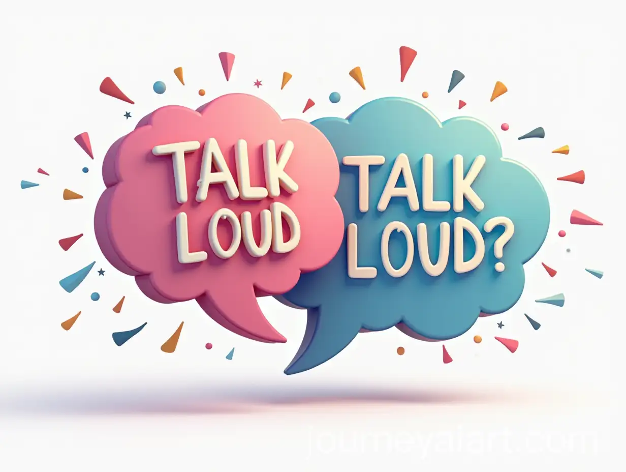 3D-Designs-of-Loud-Voices-Proclaiming-on-Transparent-Background