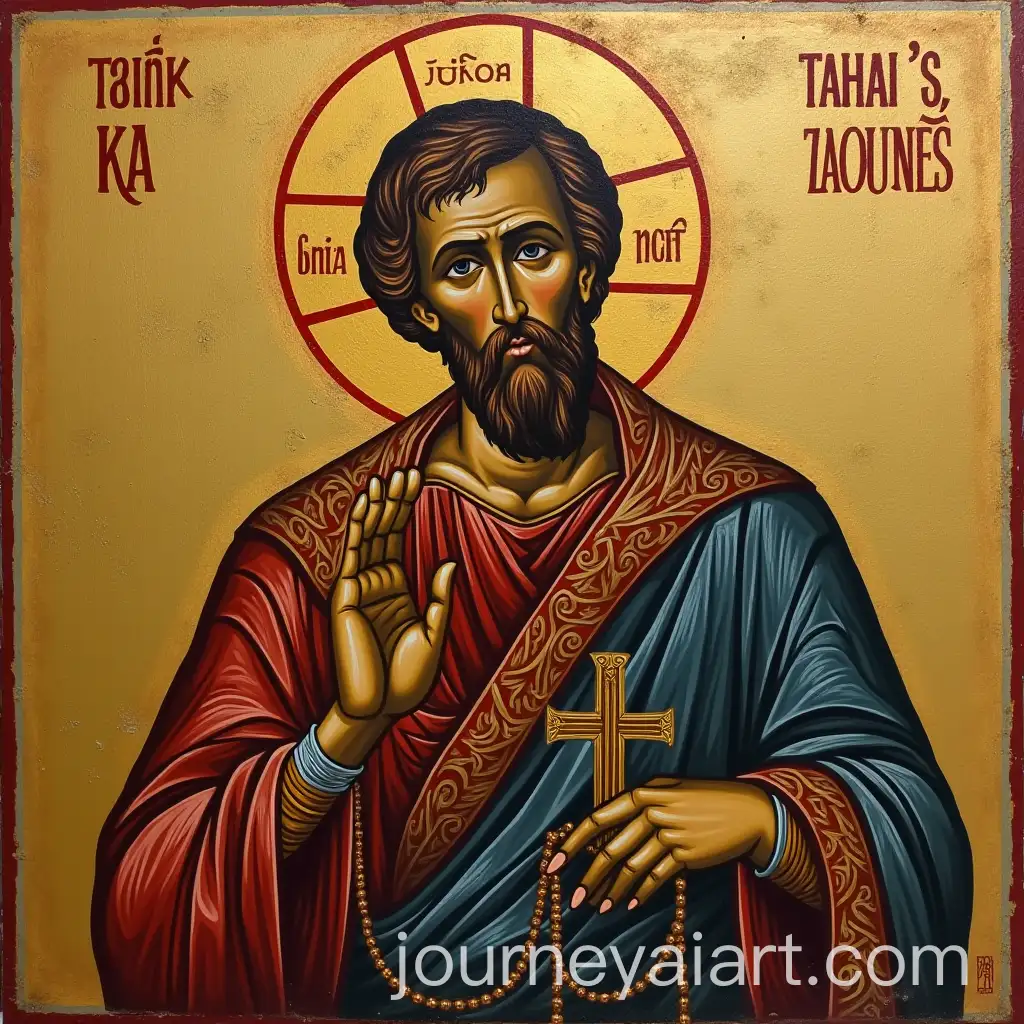 Orthodox-Icon-of-a-Man-Holding-a-Rosary-in-His-Hand