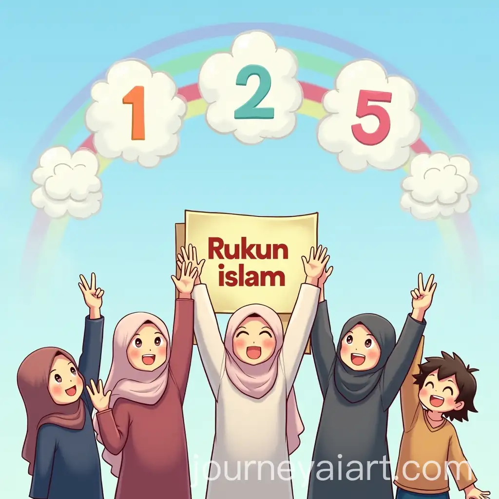 Group-of-People-Raising-Fingers-in-Front-of-RAI-Image-Prompt-Expansionukun-Islam-Poster-with-Rainbow-and-Cloud-Numbers