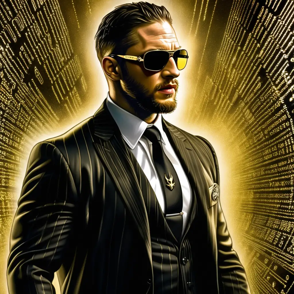 Ambassador Agent Tom Hardy in Matrix Style Artwork