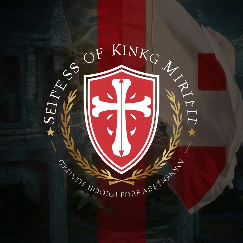 LOGO-Design-For-School-of-King-Mirian-Georgian-Shield-with-Cross-Laurel-Wreath-Symbolic-Elements