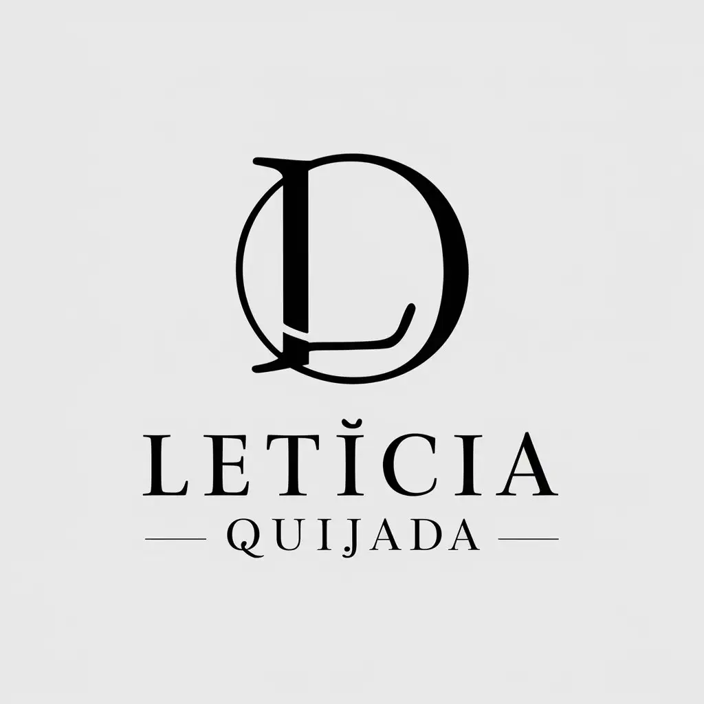 LOGO Design For Leticia Quijada Initial Luxury Letters on a Clear Background