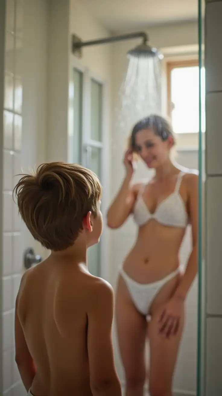 Boy-Observing-His-Mother-in-the-Bathroom