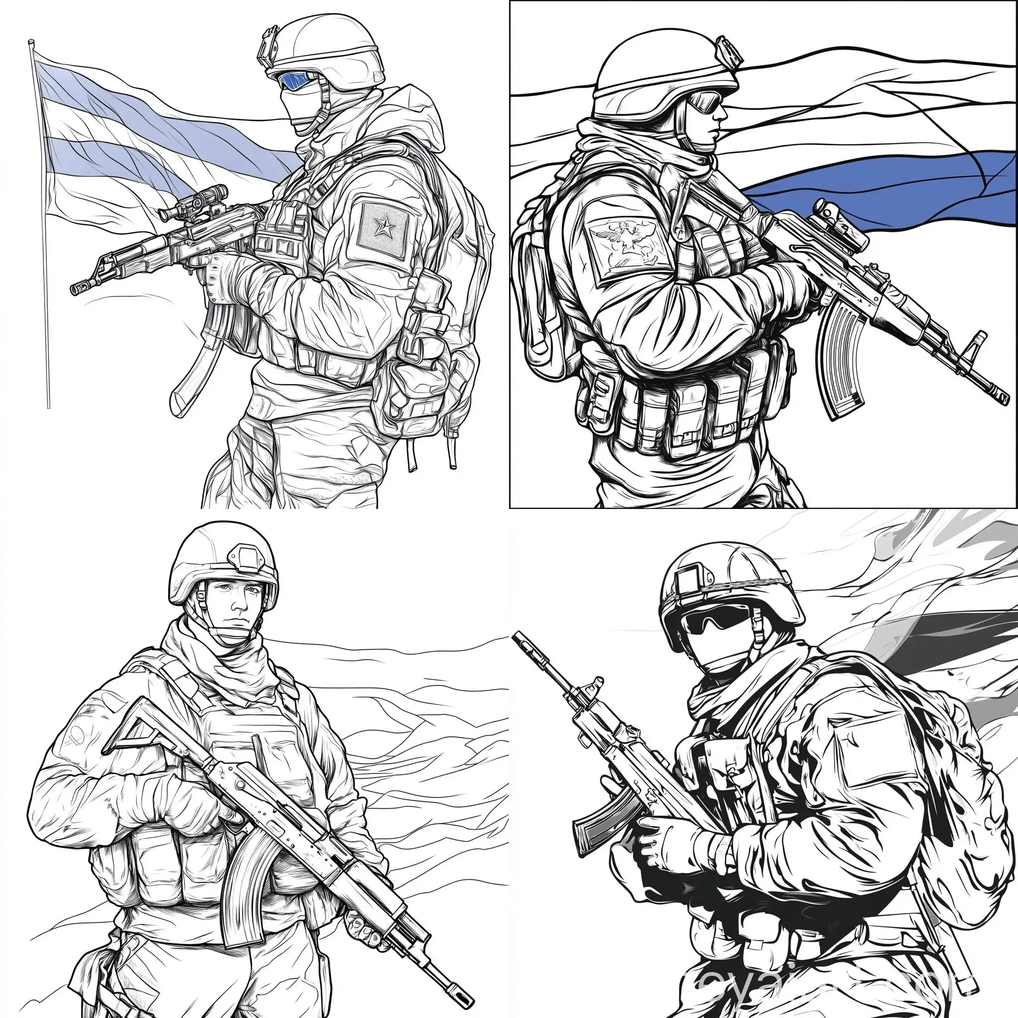 Outline-of-Russian-Soldier-with-AK74-and-Flag