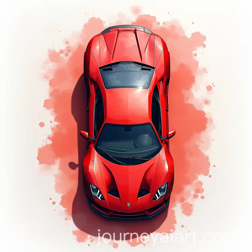 Red-Car-Top-View-Drawing