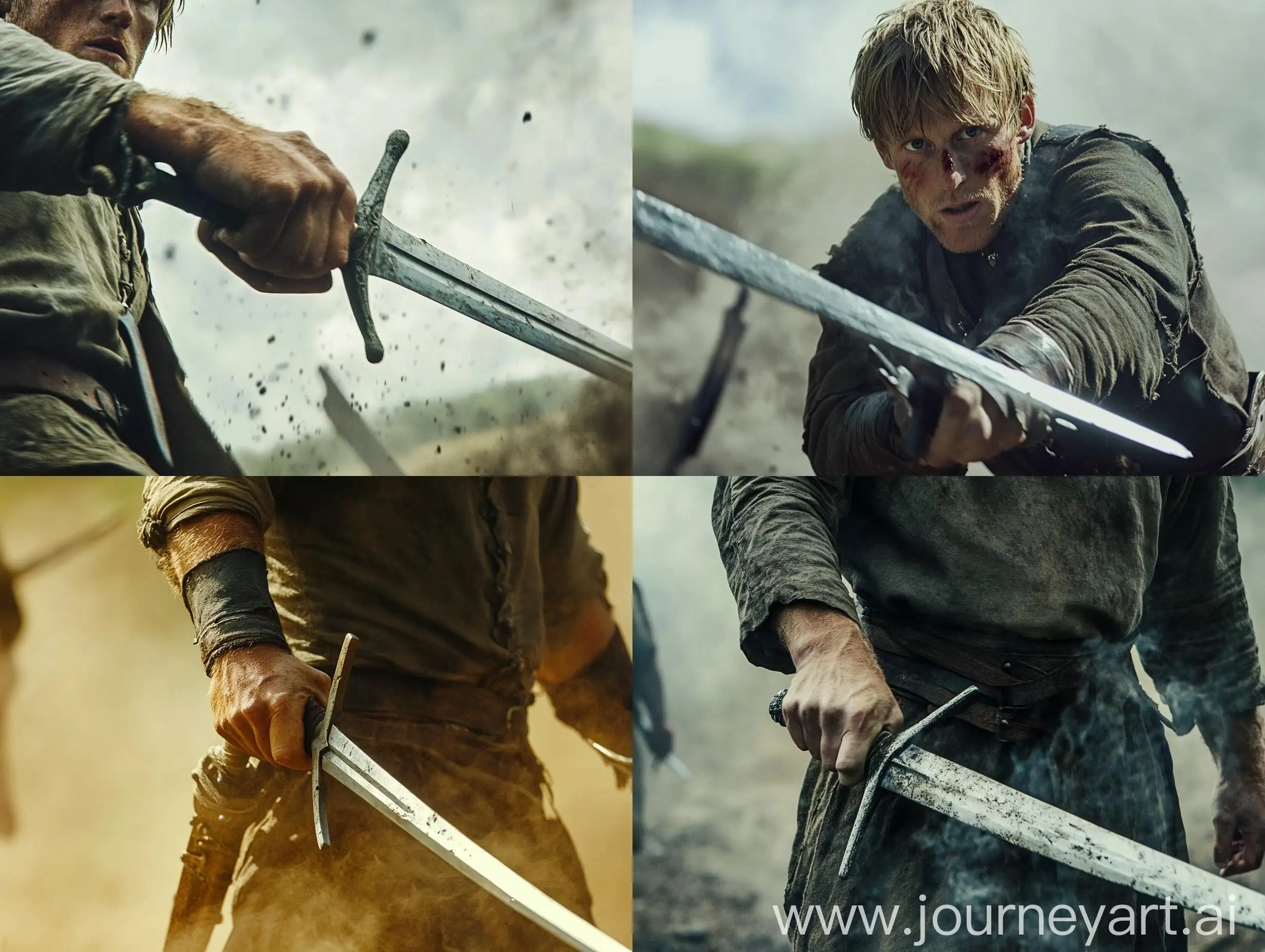 Peter-Claffey-Holding-Sword-on-Battlefield-in-Intense-Daytime-Scene