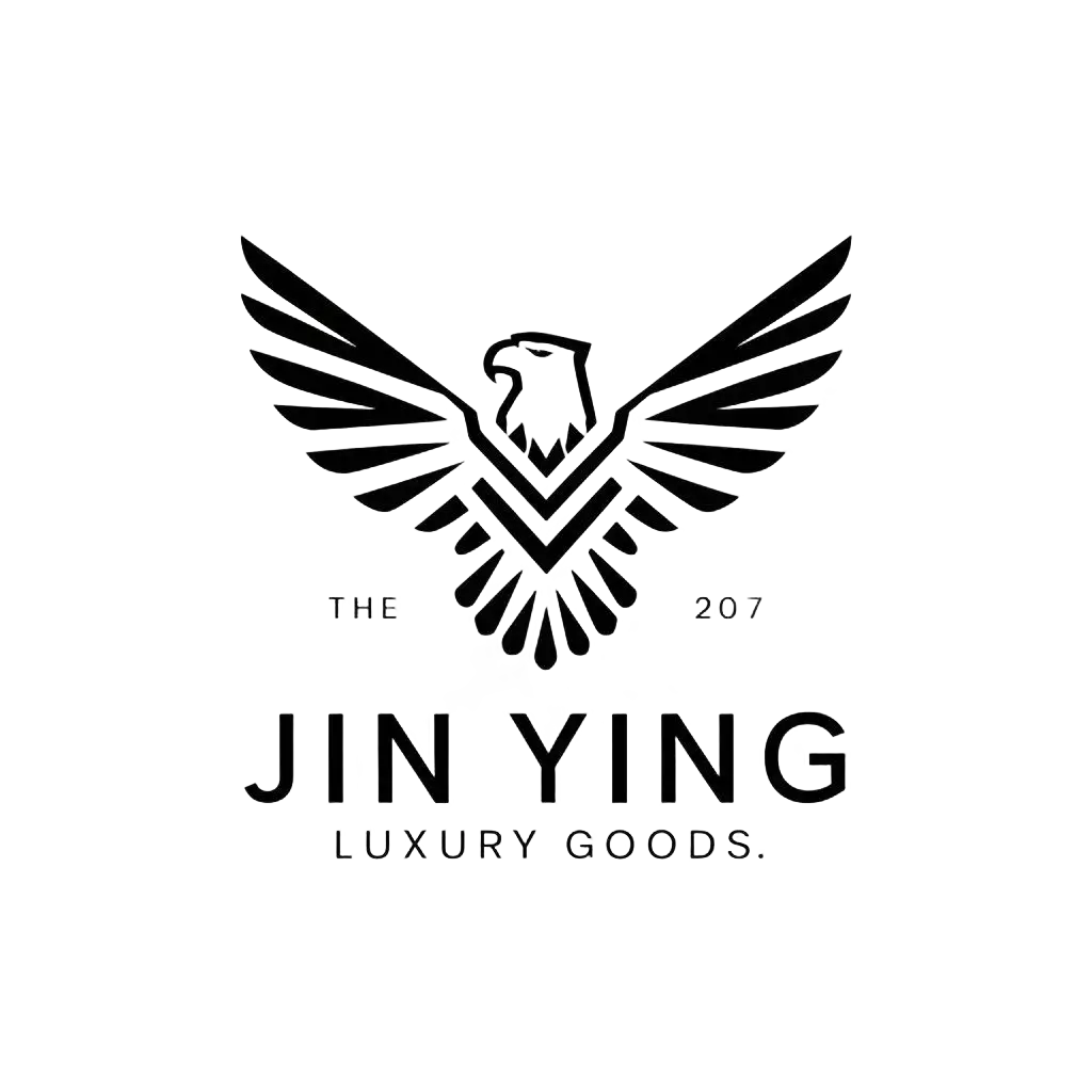 LOGO-Design-For-Jin-Ying-Luxury-Goods-Minimalistic-Eagle-Symbol-in-Vector-Style