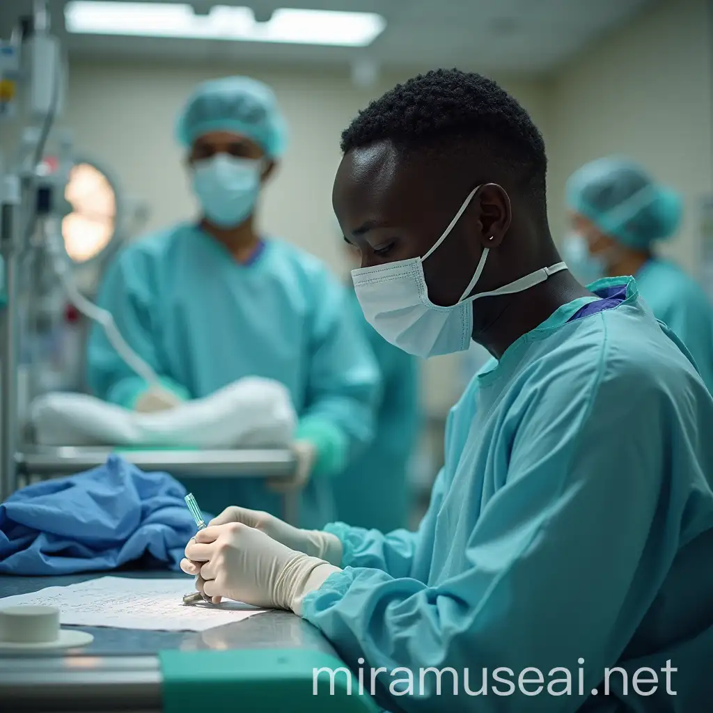 African Patient on Oxygen in Hospital During COVID19