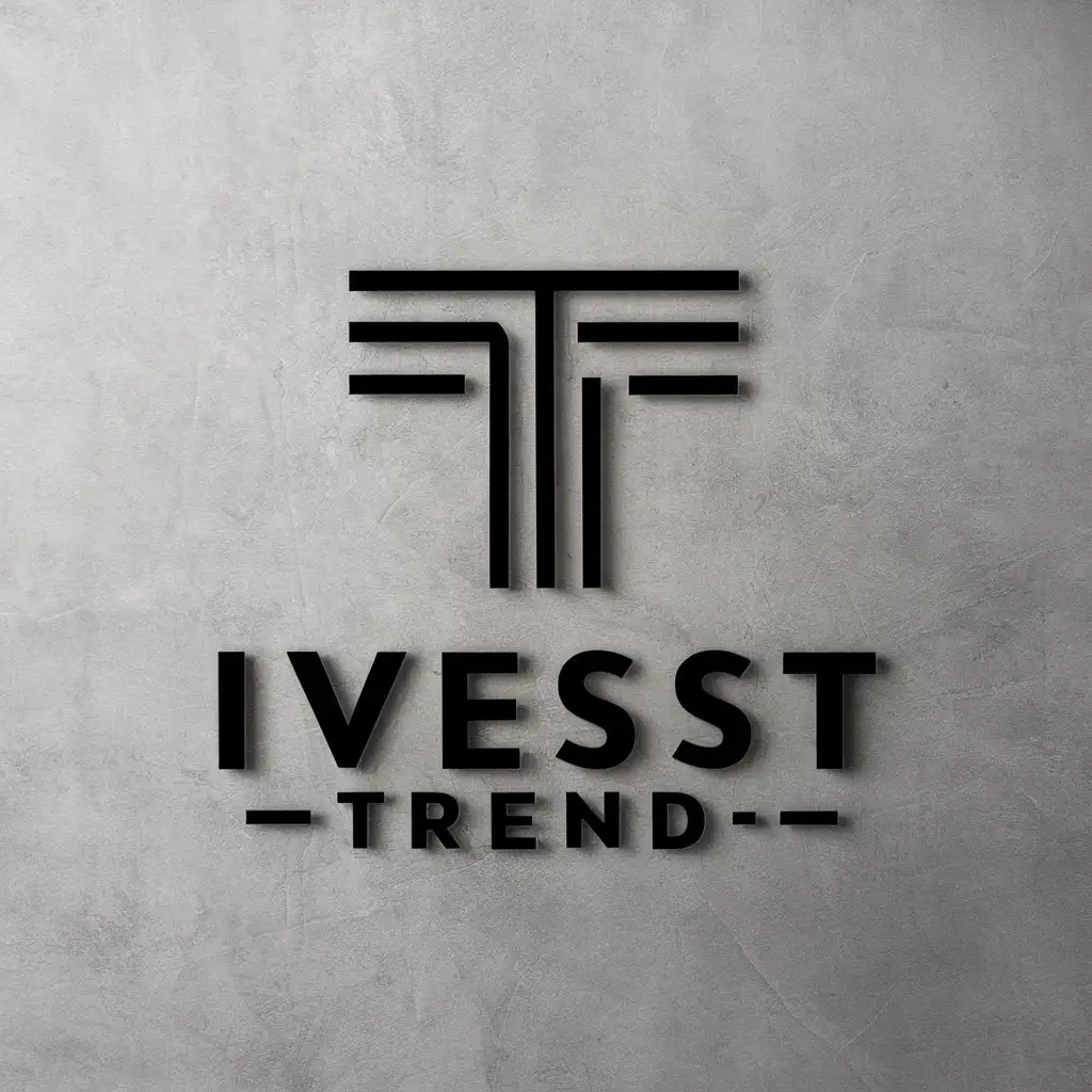 LOGO-Design-For-Ivest-Trend-Minimalistic-Vector-Logo-with-Prominent-T