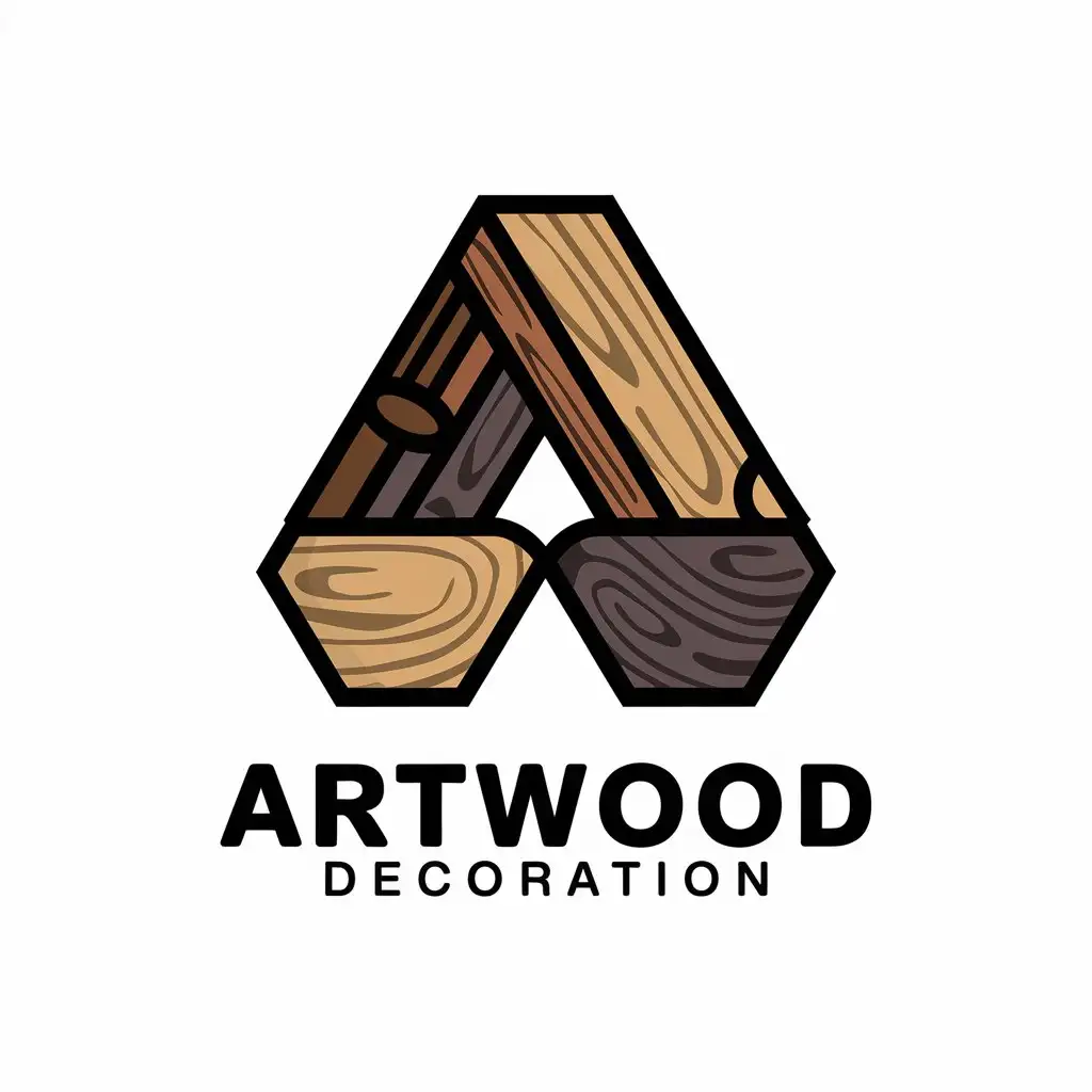 LOGO-Design-for-Artwood-Decoration-Artistic-Woodwork-with-Brown-Tones-and-Carpentry-Tools