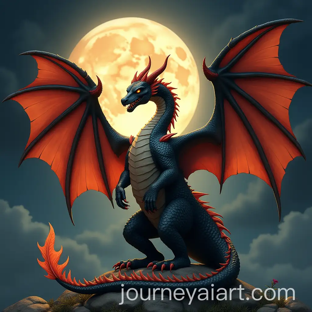 Majestic-Dragon-Spreading-Wings-Under-the-Full-Moon