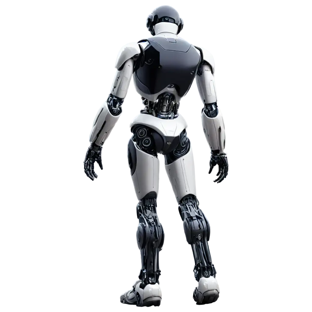 a walking robot back side view