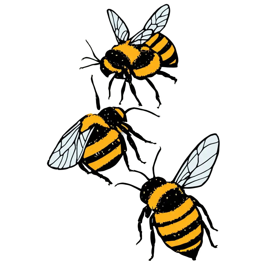 PNG-Bee-Vector-Graphic-Line-Art-Coloring-Book-Style