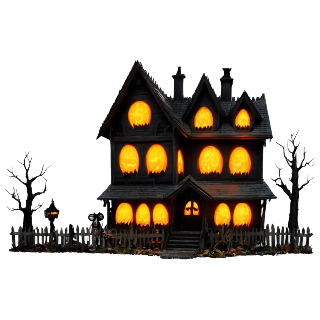 Haunted-House-with-Glowing-Pumpkins-PNG-Perfect-for-Spooky-Designs