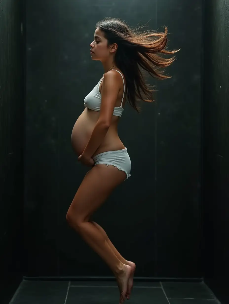 Pregnant-Girl-Floating-in-School-Bath