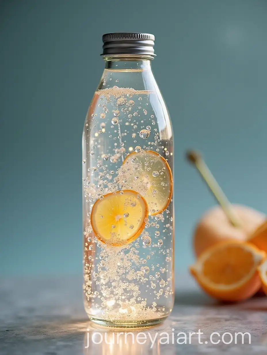 Water-Bottle-with-Sparkling-Leaves-Design