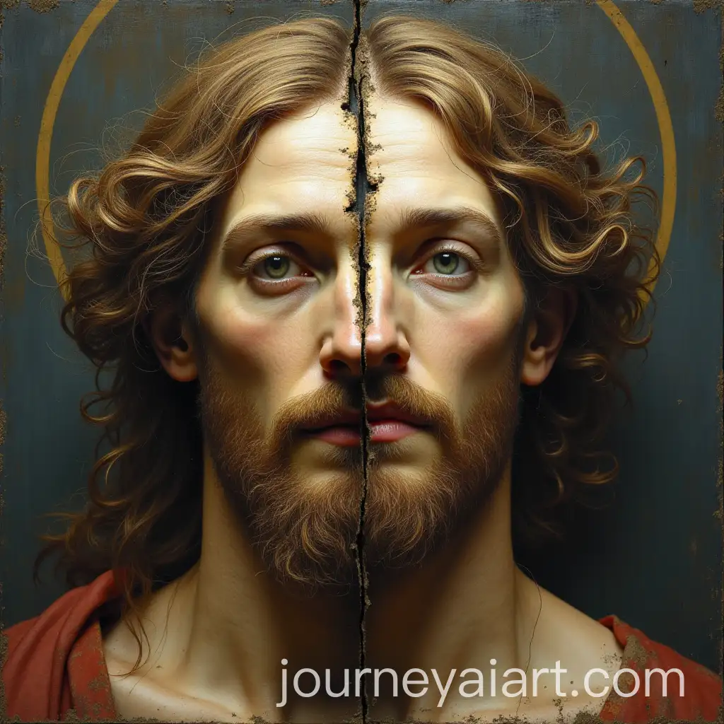 Conceptual-Artwork-Depicting-Two-Heads-with-Jesus-Representation-in-Between
