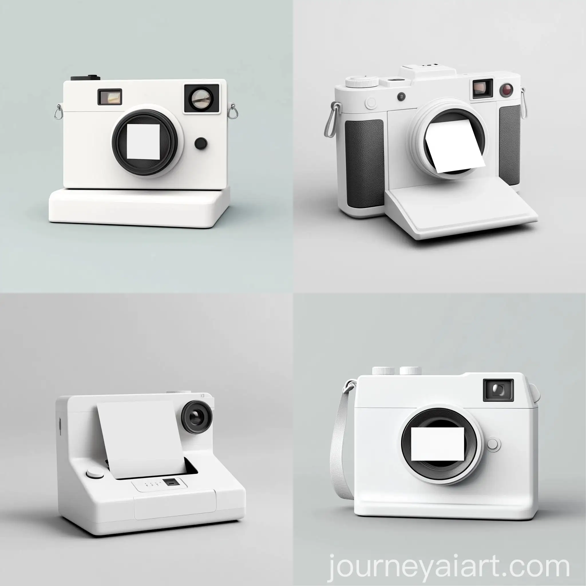 Realistic-White-Instax-Polaroid-Camera-with-Blank-Photo-Modern-Design