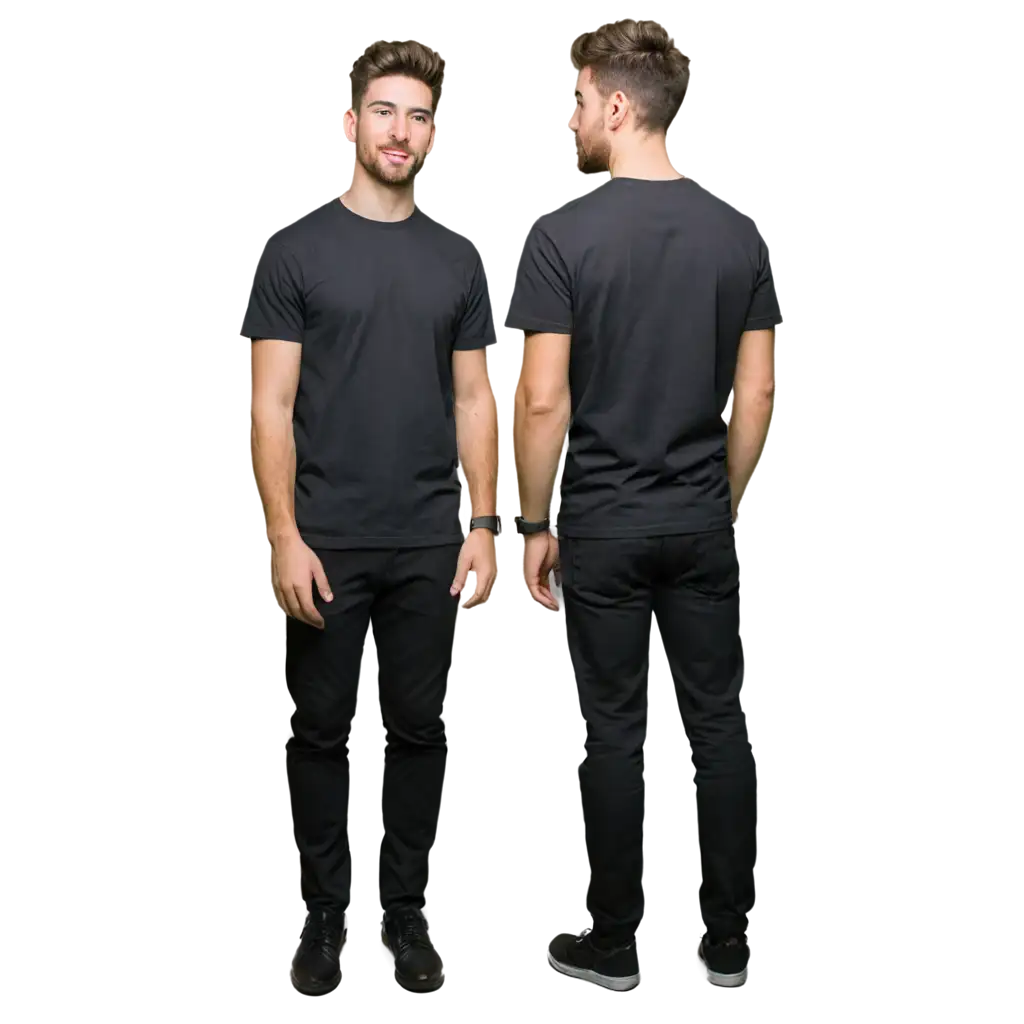 Premium-PNG-Image-of-Black-Front-Back-TShirt-HighQuality-Apparel-Design