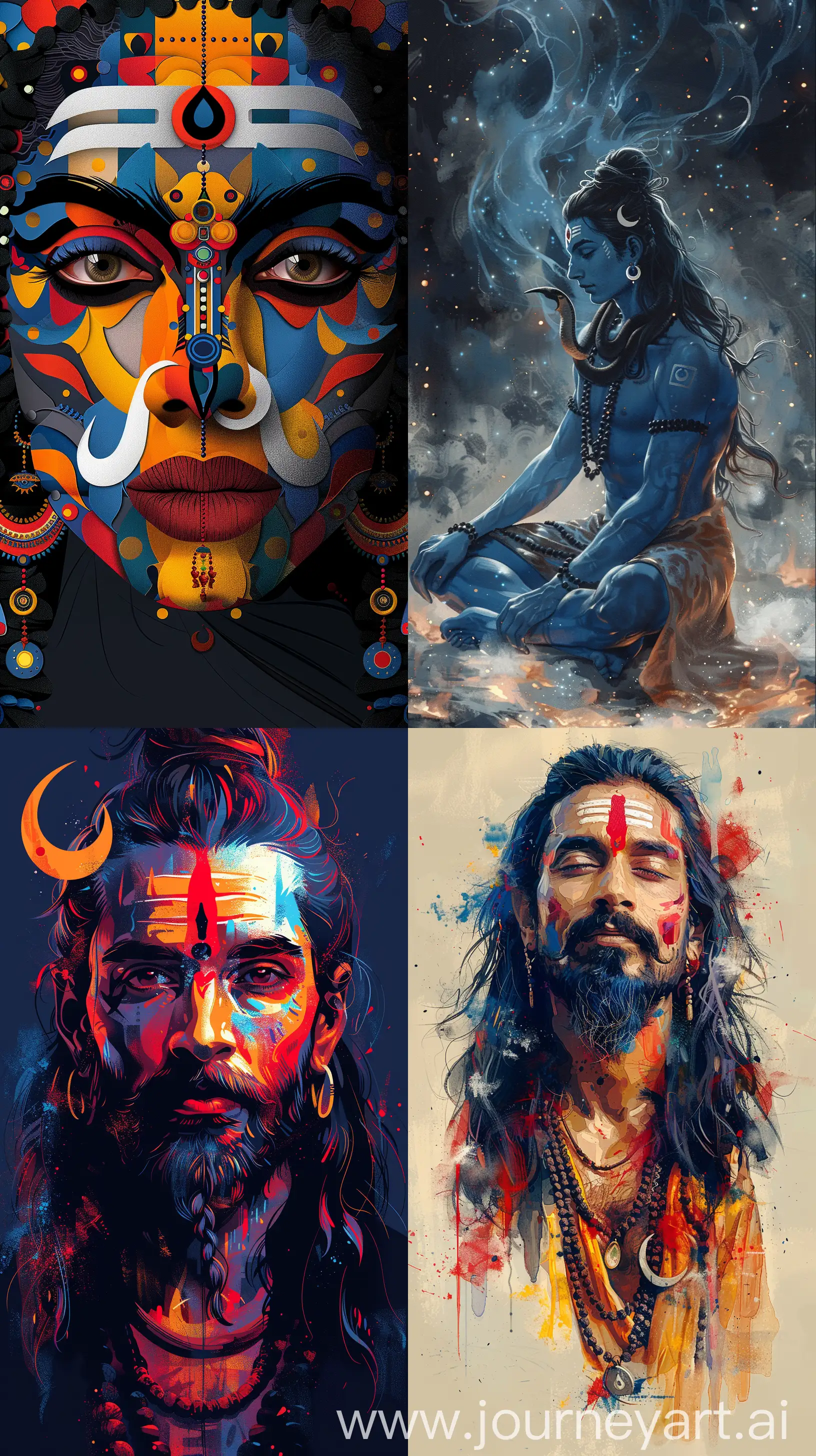 Surreal-Hindu-God-Lord-Shiva-Portrait-with-Cosmic-Universe-Background