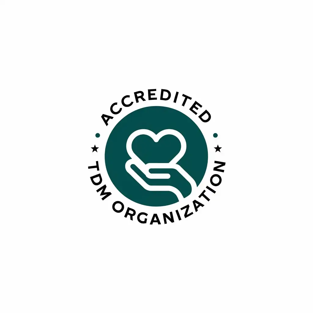 LOGO Design for Accredited TDM Organization Vector Graphic with Text and Complex Symbol for Nonprofit Industry