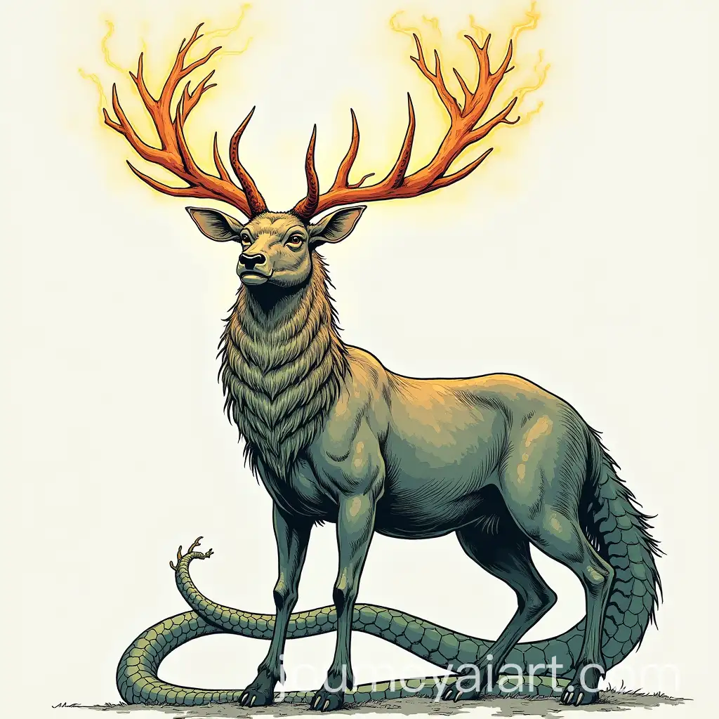 Majestic-StagSerpent-with-Glowing-Antlers