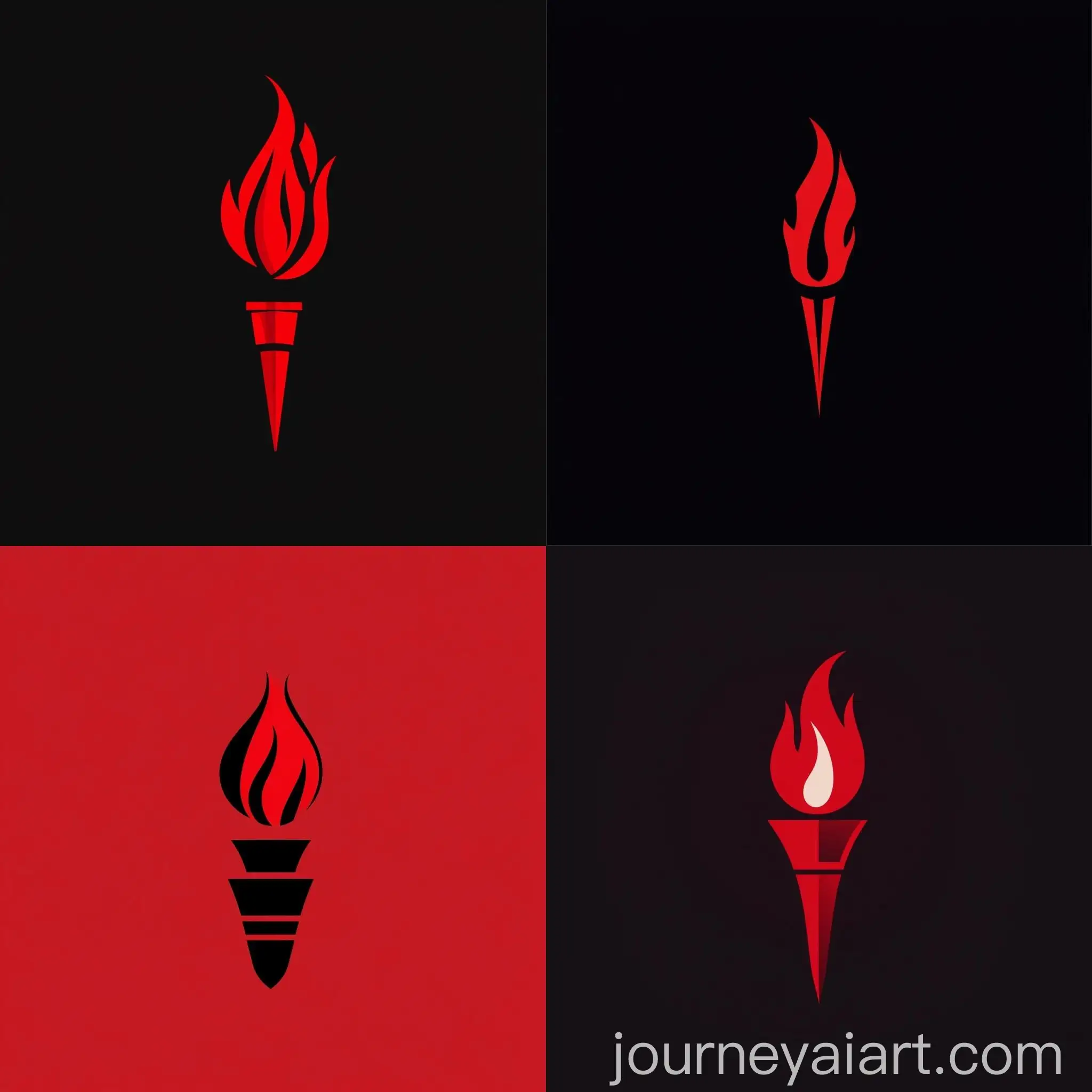Minimalist-Modern-Red-Torch-Logo-Design