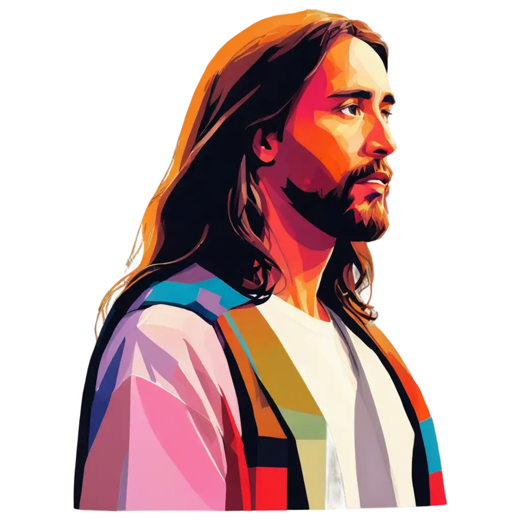 Jesus-Christ-WPAP-Style-PNG-Vibrant-Artwork-for-Diverse-Uses