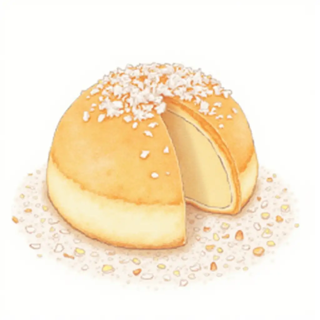 Delicious-Profiterole-Dessert-Topped-with-Coconut-Shavings