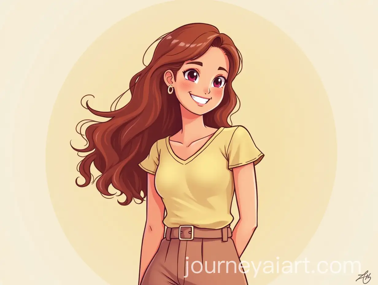 Cheerful-Woman-Smiling-in-a-Bright-Vibrant-Setting