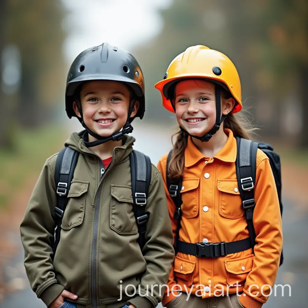 Boy-and-Girl-Wearing-Safety-Clothing-and-Helmet