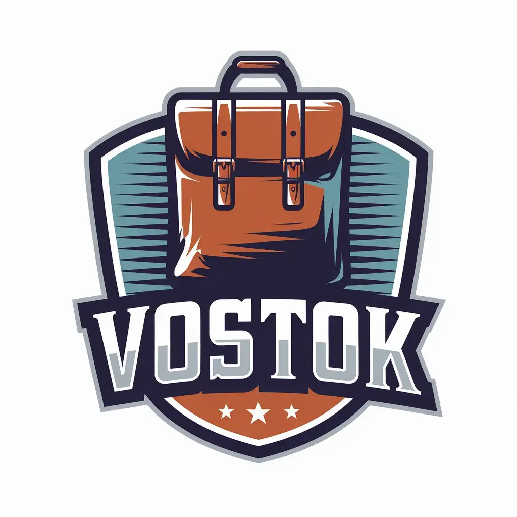 LOGO Design for Vostok Bag Symbol with Moderate Style for Travel Industry