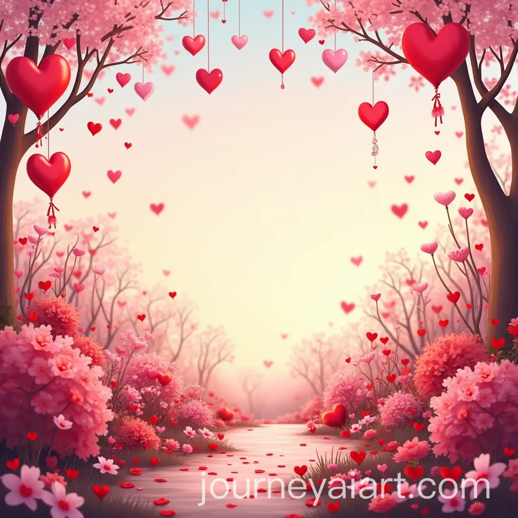 Whimsical-Valentines-Day-Garden-with-HeartShaped-Flora-and-Romantic-Decorations