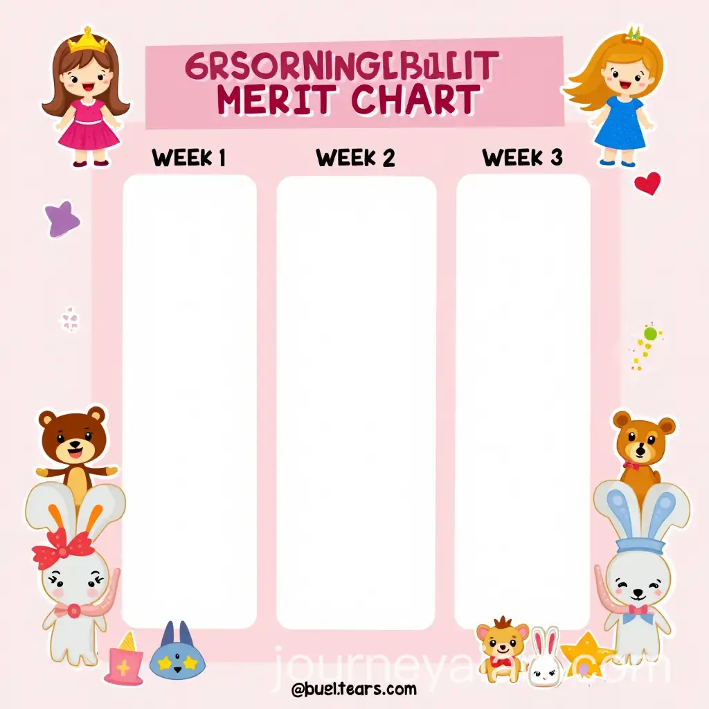 Colorful-Rotating-Responsibility-Merit-Chart-for-Kids-with-Princesses-and-Animals
